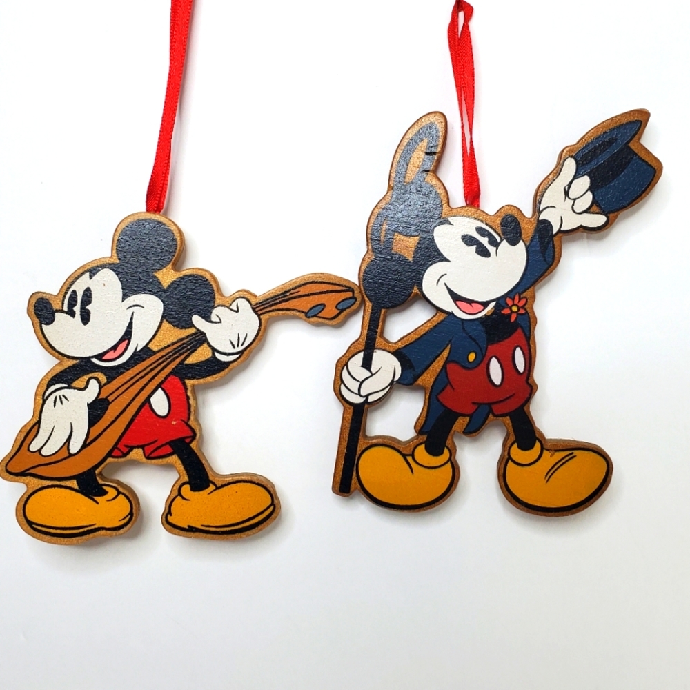 Mickey Mouse Wooden Christmas Ornament Vintage Kurt Adler